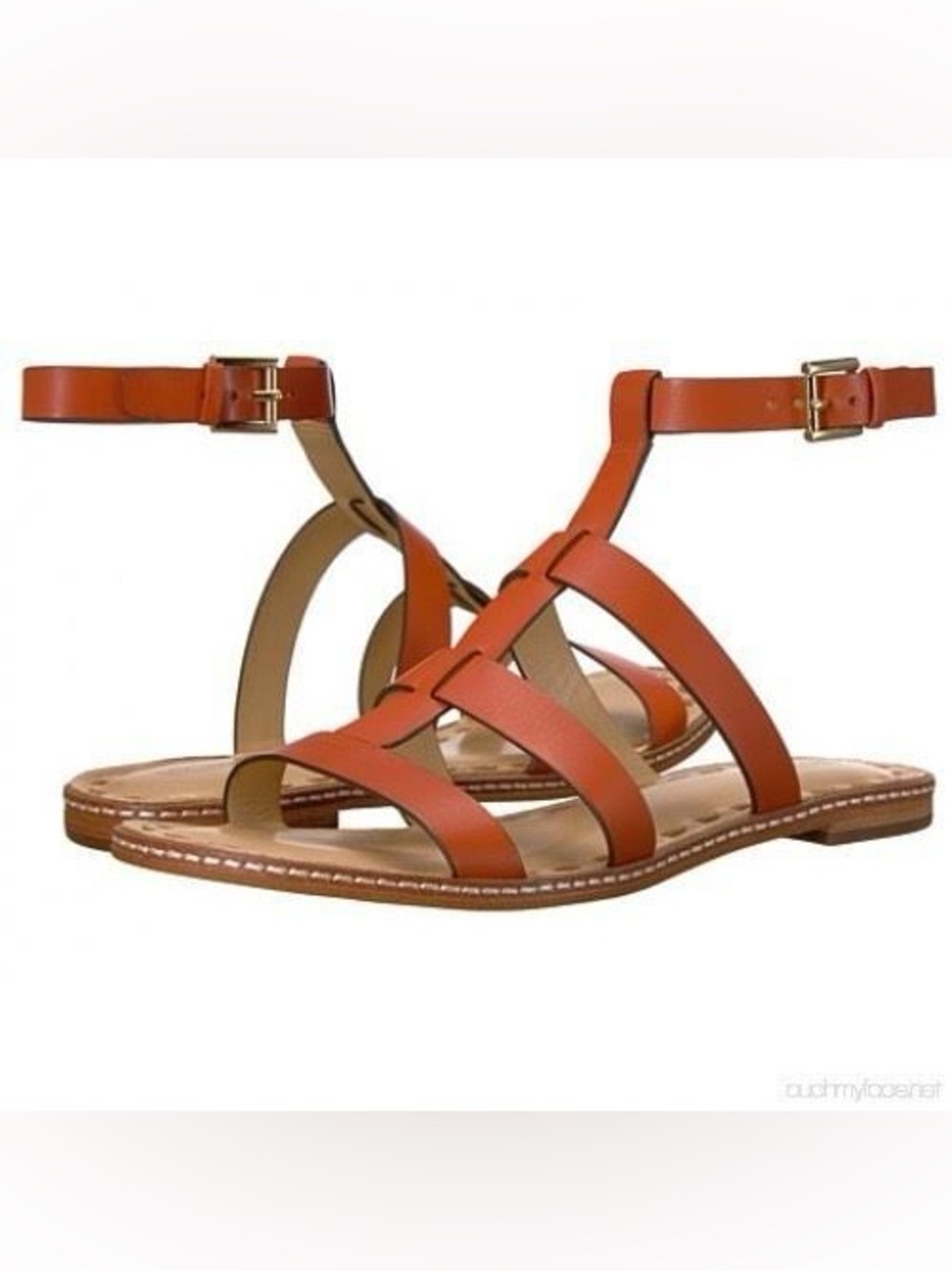 Michael Kors Fallon Women's Gladiator Leather Strappy Ankle-Wrap Sandals 9 1/2